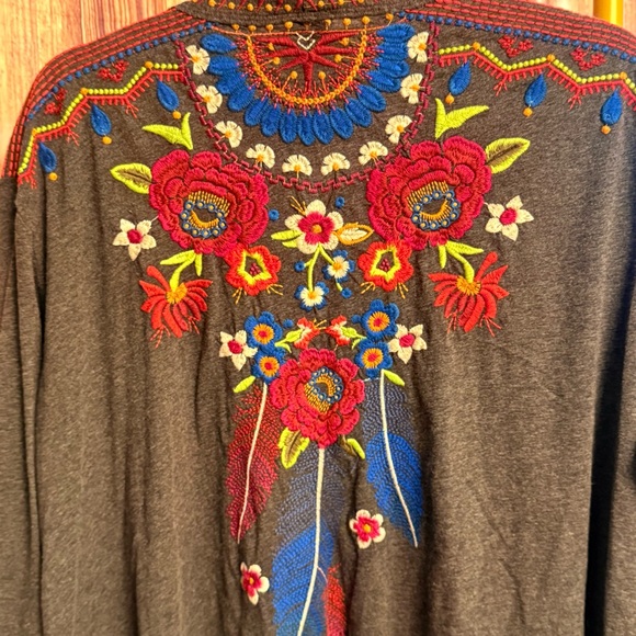 Johnny Was Multicolor Embroidered Cardigan - Picture 4 of 15